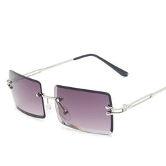 Women's Rimless '90's Vibes' Rectangle Sunglasses