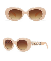 Women's Vintage Oval 'Catwalk' Plastic Sunglasses