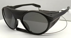 Men's Oval Polarized 'Ebony' Metal Sunglasses