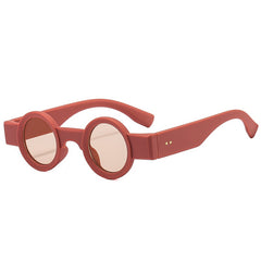 Unisex Retro Round 'Crazy Genius' Plastic Sunglasses