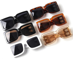 Women's Oversized Square 'Banshee'  Plastic Sunglasses