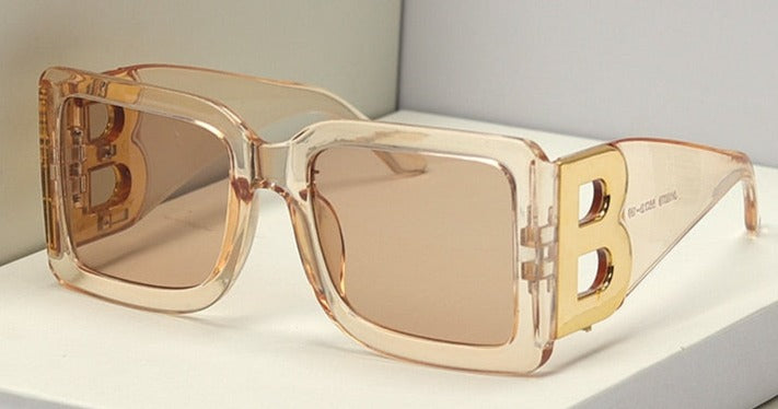 Women's Oversized Square 'Banshee'  Plastic Sunglasses