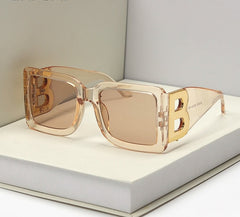 Women's Luxury Square 'The Letter B' Plastic Sunglasses