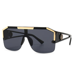 Unisex Square 'Chad' Semi Rimless Sunglasses