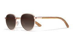 Men's Polarized Round 'Zoho' Wooden Sunglasses