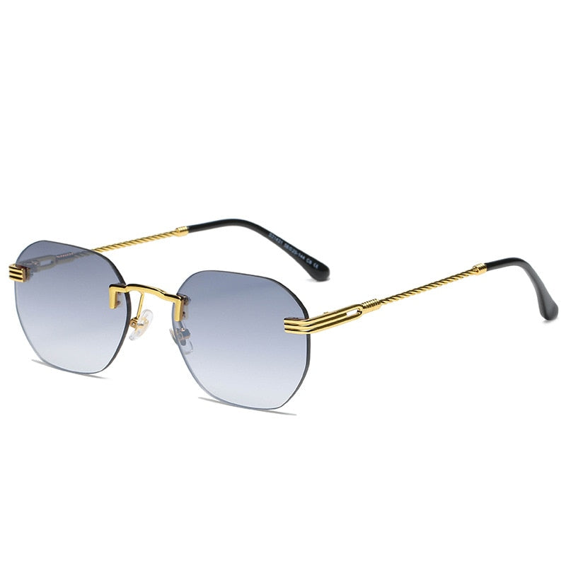 Women's Rimless Square 'Erica' Metal Sunglasses