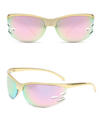 Women's Semi-Rimless Cat Eye 'The Coolness' Plastic Sunglasses