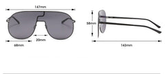 Women's Oval 'Beach Boys' Alloy Sunglasses