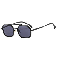 Women's Retro Hexagon 'Fallen Brisk' Metal Sunglasses