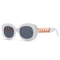 Women's Vintage Oval 'Catwalk' Plastic Sunglasses