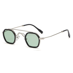 Women's Double Beam 'Peaky Lady' Small Round Sunglasses