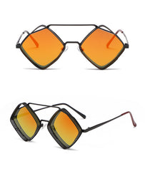 Unisex Retro Steampunk 'Pitch' Metal Sunglasses