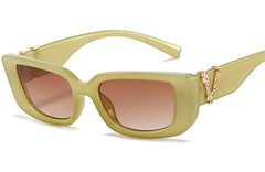 Women's Small Rectangle 'Shawn Shine' Plastic Sunglasses