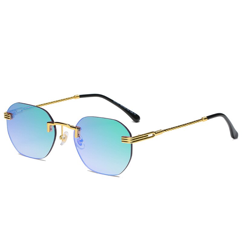 Women's Rimless Square 'Erica' Metal Sunglasses