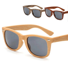 Men's Retro Square 'Rise and Shine' Wooden Bamboo Sunglasses