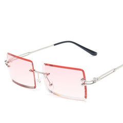 Women's Rimless '90's Vibes' Rectangle Sunglasses