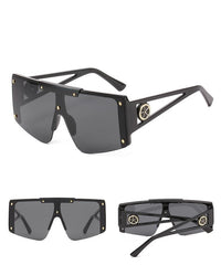 Women's Oversized Square 'IO GIRL' Metal Sunglasses