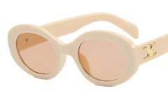 Women's Oversized Oval 'Circle of my Eye' Plastic Sunglasses