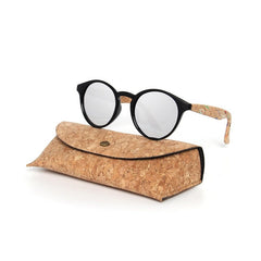 Men's Round Polarized 'Carlow' Wooden Sunglasses