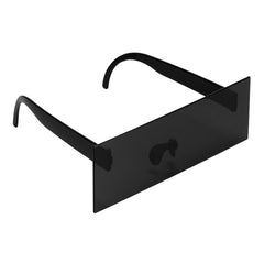 Women's Black Eye Covered Bar 'Censorship' Internet Sunglasses