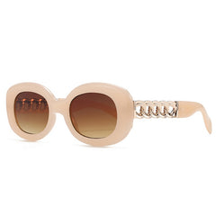 Women's Vintage Oval 'Catwalk' Plastic Sunglasses