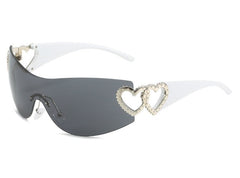 Women's Rimless Goggle 'Simply Atina' Plastic Sunglasses