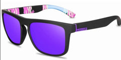 Unisex Square Polarized 'Raven' Plastic Sunglasses