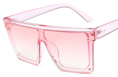 Women's Oversized Square 'Medusa' Plastic Sunglasses