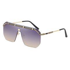 Men's Oversized Square 'Road House' Metal Sunglasses