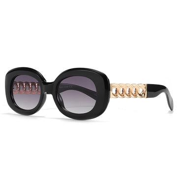 Women's Vintage Oval 'Catwalk' Plastic Sunglasses