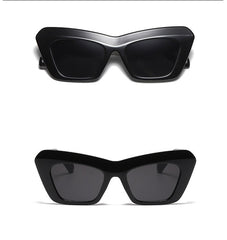 Women's Retro Jelly Frame 'Block Dash' Cat Eye Sunglasses