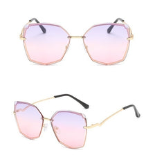 Women's Hexagonal 'Eureka' Metal  Sunglasses