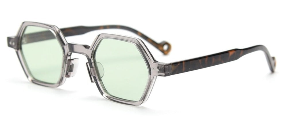 Men's Retro Polygon 'Fire Bred' Plastic Sunglasses