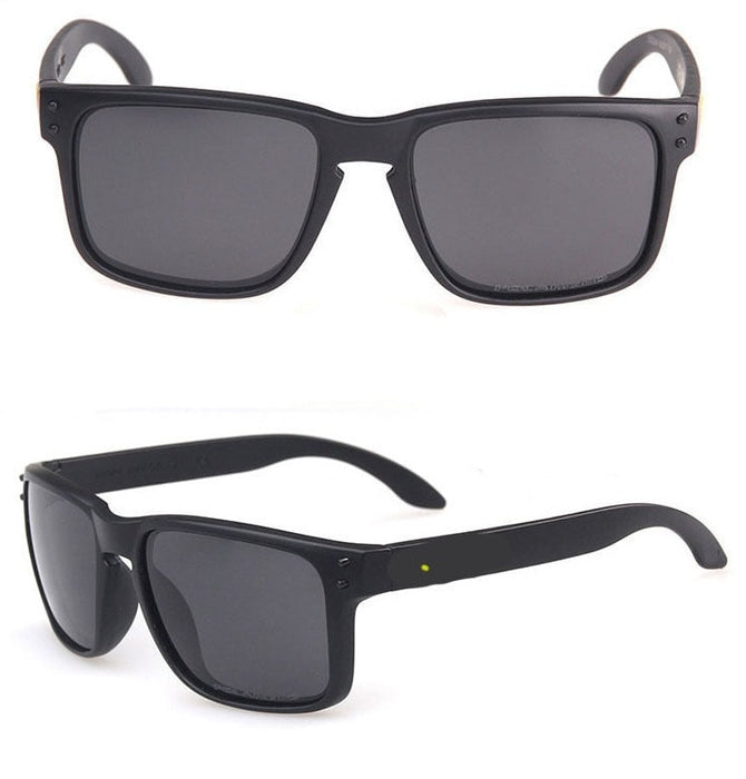 Men's Polarized Square 'Trevor Sign' Plastic Sunglasses