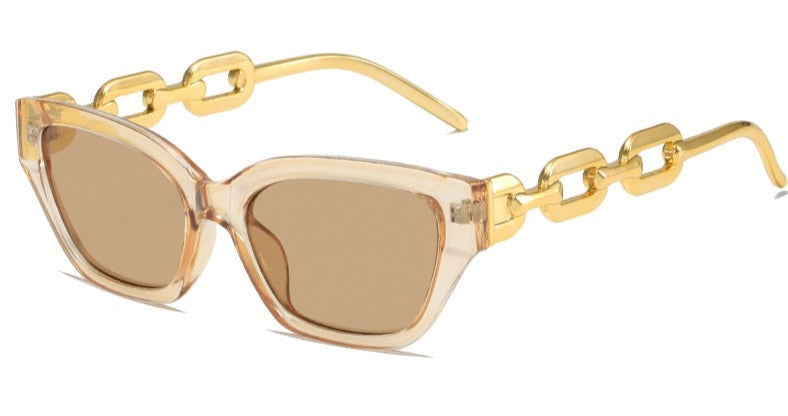 Women's Vintage Cat Eye 'Golden' Plastic Sunglasses