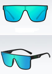 Women's Polarized Rectangle 'Blue in the Palace' Plastic Sunglasses