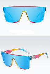 Women's Polarized Rectangle 'Blue in the Palace' Plastic Sunglasses