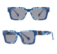 Men's Square 'Glare Sky' Plastic Sunglasses