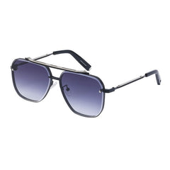 Men's Luxury Square 'Trinity Square' Metal Sunglasses