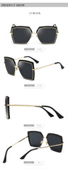 Women's Square 'Passion Collective' Metal Sunglasses