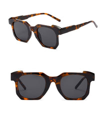 Unisex Vintage Square 'Fiesty Puma' Plastic Sunglasses