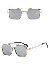 Women's Retro Hexagon 'Fallen Brisk' Metal Sunglasses