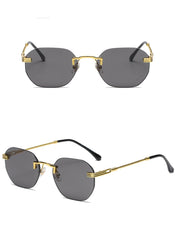 Women's Rimless Square 'Erica' Metal Sunglasses