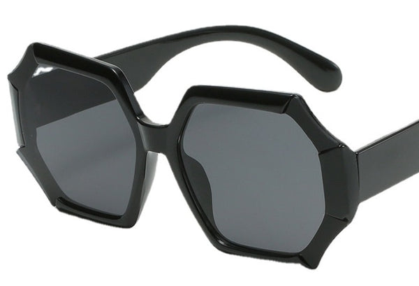 Women's Unique Polygonal 'Dice' Plastic Sunglasses