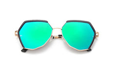 Unisex Polygon 'Koch' Metal Sunglasses