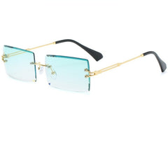 Women's Rectangular 'Pajama' Metal Sunglasses