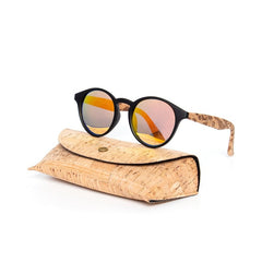 Men's Round Polarized 'Carlow' Wooden Sunglasses