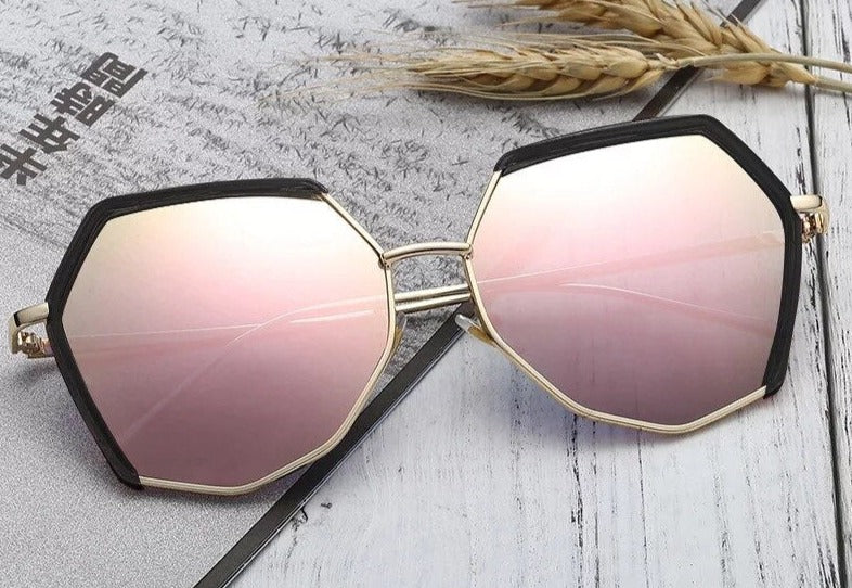 Unisex Polygon 'Koch' Metal Sunglasses