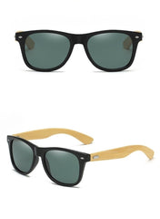 Men's Polarized Square 'Stream' Wooden Sunglasses