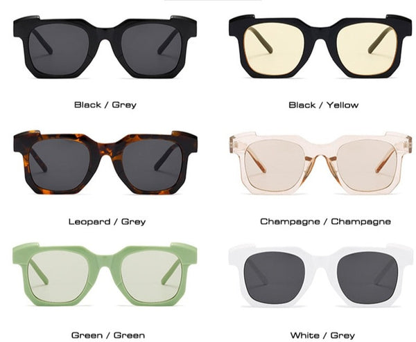 Unisex Vintage Square 'Fiesty Puma' Plastic Sunglasses